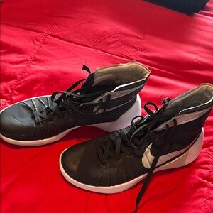 Black and White High-Top Sneakers